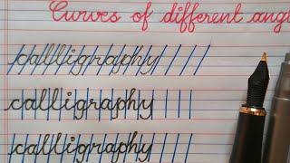 How to write in cursive | Simple tips and tricks | Make curves of different angles using this trick