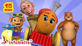 பாம் பாம் ஸ்கூல் பஸ்சில் பள்ளி செல்வோம் வா வா வா - School Bus Song | Tamil Rhymes | Infobells