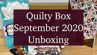 QUILTY BOX SEPTEMBER 2020 UNBOXING | QUILT SUBSCRIPTION BOX