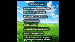 Fotiha surasi matni bilan | Fatiha surah | Alafasy | #fatihasurah #fotiha #surah #suralar #iqro