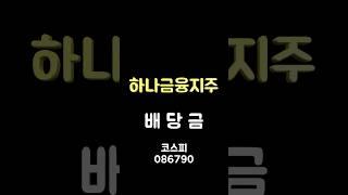 하나금융지주 배당금 배당일 배당률 배당성향 1억원 주가 추이 부자