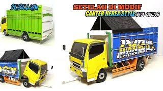 MODIF MINIATUR TRUK SUMATERA JADI TRUK CANTER HEREX STYLE BISA OLENG 