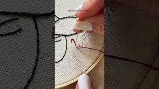 Embroidering letters with back split stitch - Embroidery Stitch Tutorial #embroiderystitches