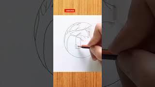 Circle Scenery Drawing | Girl Drawing #short #trending #shortsvideo #youtubeshorts #scenery #shorts