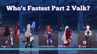 Who's Fastest Part 2 Valk in the Open-World Map Using Dash/Evade?! Honkai Impact 3rd