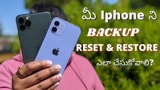 How to Backup & Restore iPhones | Factory Reset iPhones in Telugu By PJ