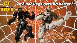 UNBOXING & REVIEW CT Toys Agent Venom & Agent Anti-Venom Bootleg Amazing Yamaguchi Revoltech Figures