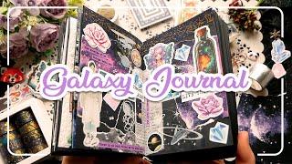 Scrapbook with Me - Galaxy Theme ASMR | journal with me