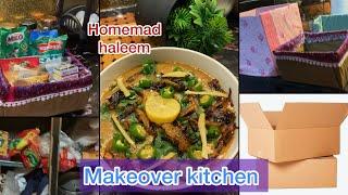 Homemad haleem | makeover kitchen | diy organizer box at home