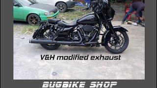 HD street glide m8 / modified baffle exhaust / @bugbike shop