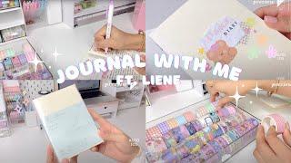 journal with me ft. Liene |midori notebook unboxing, asmr, stickers|