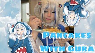 Try not to burn the kitchen down challenge (ft GwarGura) | Gwar Gura Vtuber Cosplay