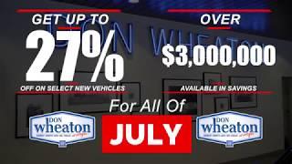 July 2018 Vehicle Savings | Don Wheaton Chevrolet Buick GMC Cadillac