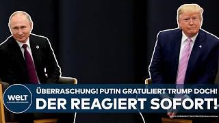 UKRAINE-KRIEG: Überraschung! Wladimir Putin gratuliert Donald Trump doch! Der reagiert sofort!