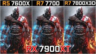 RYZEN 5 7600X vs RYZEN 7 7700 vs  RYZEN 7 7800X3D | RX 7900 XT | Test in 10 Games | 1080p & 1440p