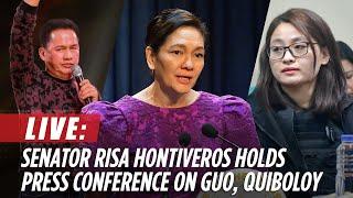 LIVE: Senator Risa Hontiveros holds press conference on Apollo Quiboloy, Alice Guo | ABS-CBN News