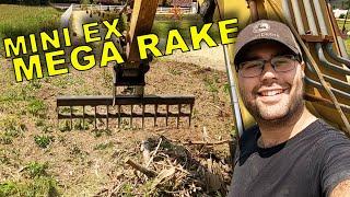 Custom Excavator Rake Fabricated and Tested | AMAZING!