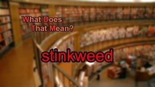 What does stinkweed mean?