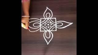 Simple Daily Rangoli designs for beginners  #mugguludesings #rangoli