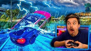 I went OUTSIDE while Hurricane FLOODED Los Santos in GTA 5!