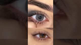 Before and After Gray Color Contact Lenses