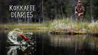 Fishing invasive brook trout in Sweden.