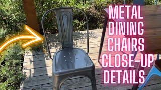 Metal Dining Chairs Set of 4 FULL DETAIL REVIEW