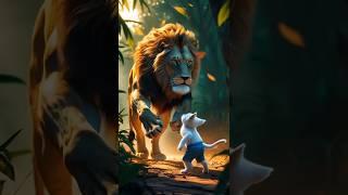 Leo's Father Saves Him from Lion Attack in the Jungle