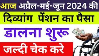 आज से दिव्यांग पेंशन अप्रैल-मई-जून का पैसा डलना शुरू हुआ | UP Divyang Pension Kab Aayegi 2024