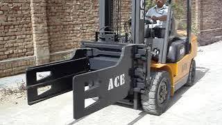 ACE FORKLIFT WITH BELL CLAMP ATTACHMENT