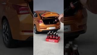Loading Miniature Coke bottles in Hyundai Verna Miniature