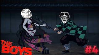 Tanjiro Vs Daki | Part - 4 | Demon slayer season 2 episode 4 in hindi dub  | The Boys Meme