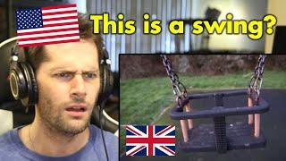 American Reacts to UK vs US Playgrounds