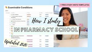 How I Study in Pharmacy School - Drug Memorization tips! + FREE study template *Updated 2020 Version