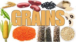 Grains Name Vocabulary for Kids |food | pulses| learn #rice #Wheat  #Barley #preschool  #Oats