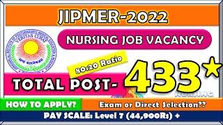 Permanent JIPMER nursing job vacancy 2022 || Latest JIPMER nursing officer Vacancy 2022