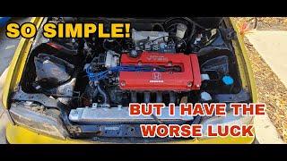 Honda CRX - B20 /VTEC Conversion In 20 Minutes!