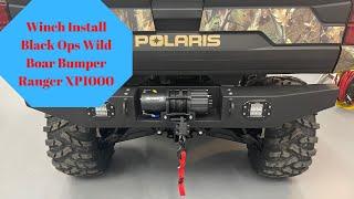 Black Ops 3500 Lb Winch on Wild Boar Bumper for Ranger XP1000