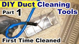 DIY Air Duct Cleaning Tools, part 1 - How I Cleaned Air Ducts using DIY Equipment, 40 year old house