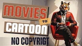 How to Convert Free Movies to Animation Cartoon | No Copyright | Video to Cartoon AI