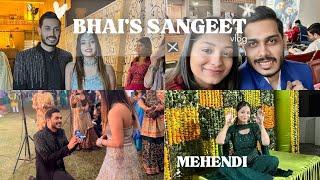 Brother’s Marriage Vlog- 1 | Mehendi & Sangeet  | Groom gets emotional 