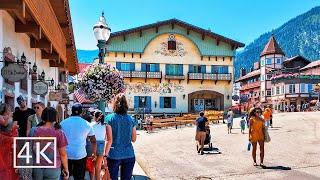 [4K] Leavenworth - German Bavarian Village - Washington USA - Walking Tour