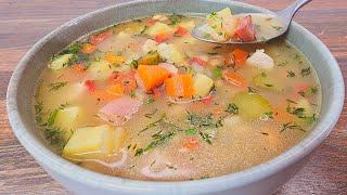 Delicious Frankfurt soup for every day! Indescribably delicious! Quick Soup Recipe!