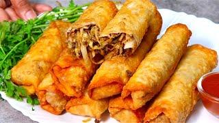 Chicken Spring Rolls Recipe For Iftar | Crispy Chicken Spring Rolls For Ramzan 2025