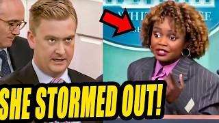 Peter Doocy TRIGGERS Karine Jean-Pierre with  "Hurricane misinformation" Question SHE RAN OUT!