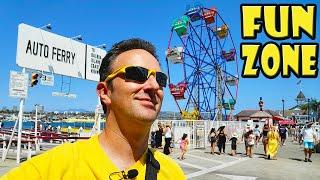 Balboa Fun Zone and Balboa Pier in Newport Beach California