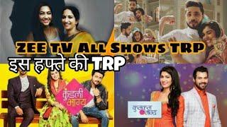 Zee TV All Shows TRP Rating | Ishq Subhan Allah | Manmohini | Kundali Bhagya | TELLY NOW