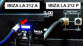 THREE-WAY SELF-POWERED IBIZA LA 212A LINE ARRAY - 8-POLE SPEAKON TO AMPLIFY A NON-POWERED UNIT