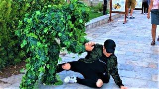 This Man FELL on Ground!! Good Reactions! Bushman Prank