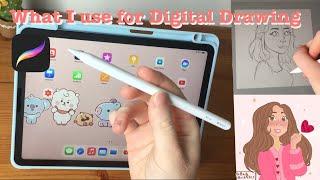 What I use to Create Digital Drawings | iPad Air 4 and Procreate